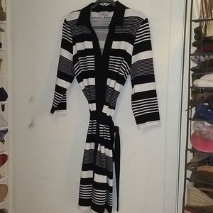 Black and White Long Sleeve Dress shirt